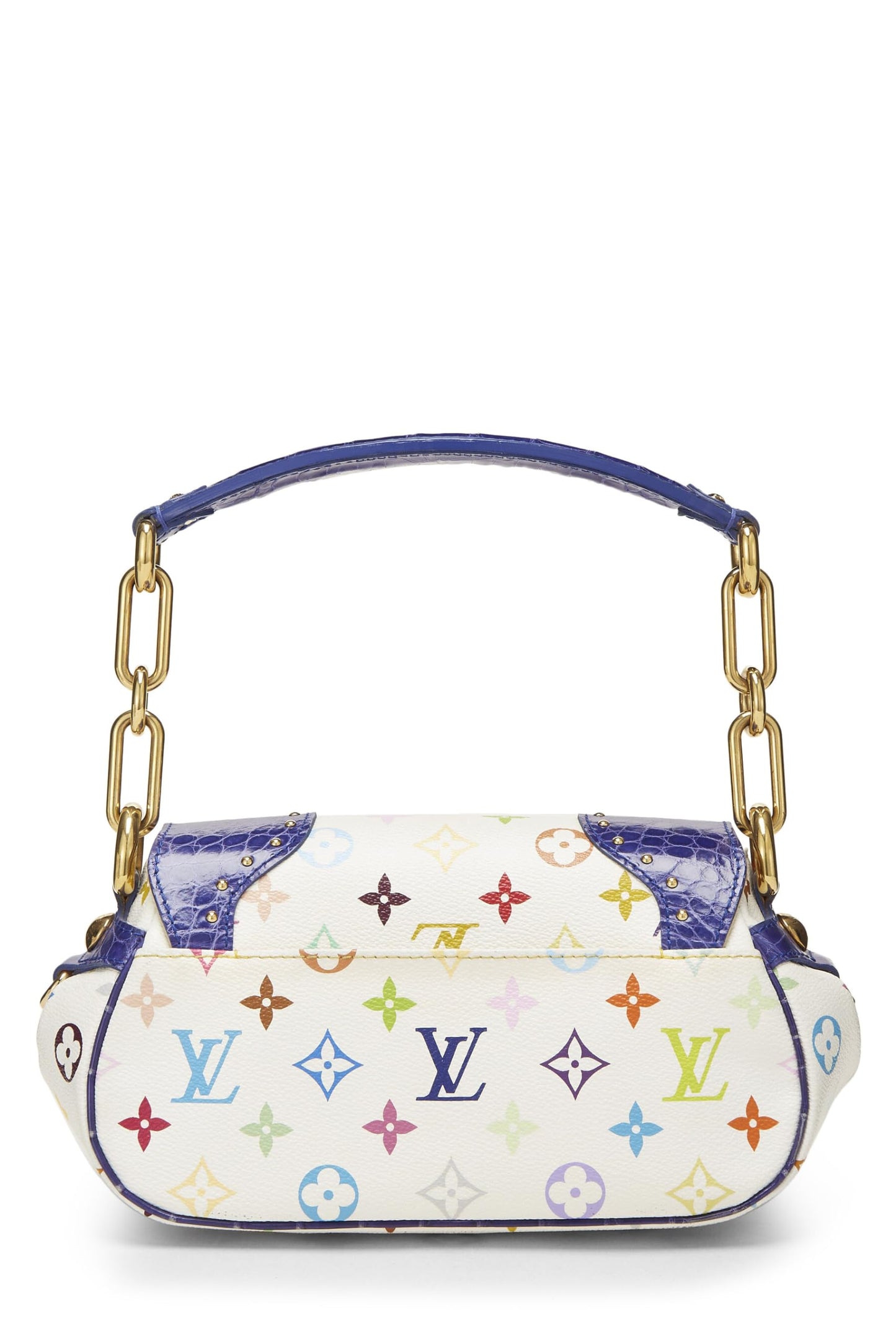 Louis Vuitton, Takashi Murakami x Louis Vuitton d'occasion, blanc, monogramme, multicolore, crocodile, Marilyn, bleu