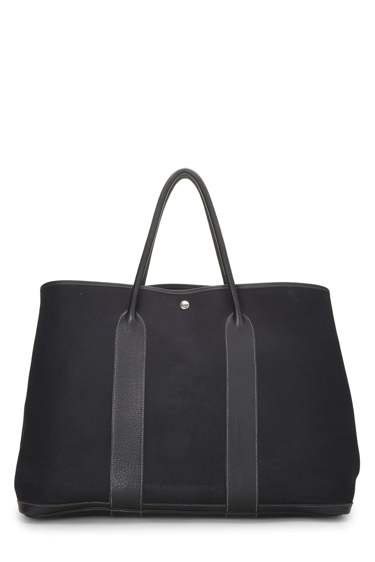 Hermès, Pre-Loved Black Canvas Garden Party Voyage 49, Black