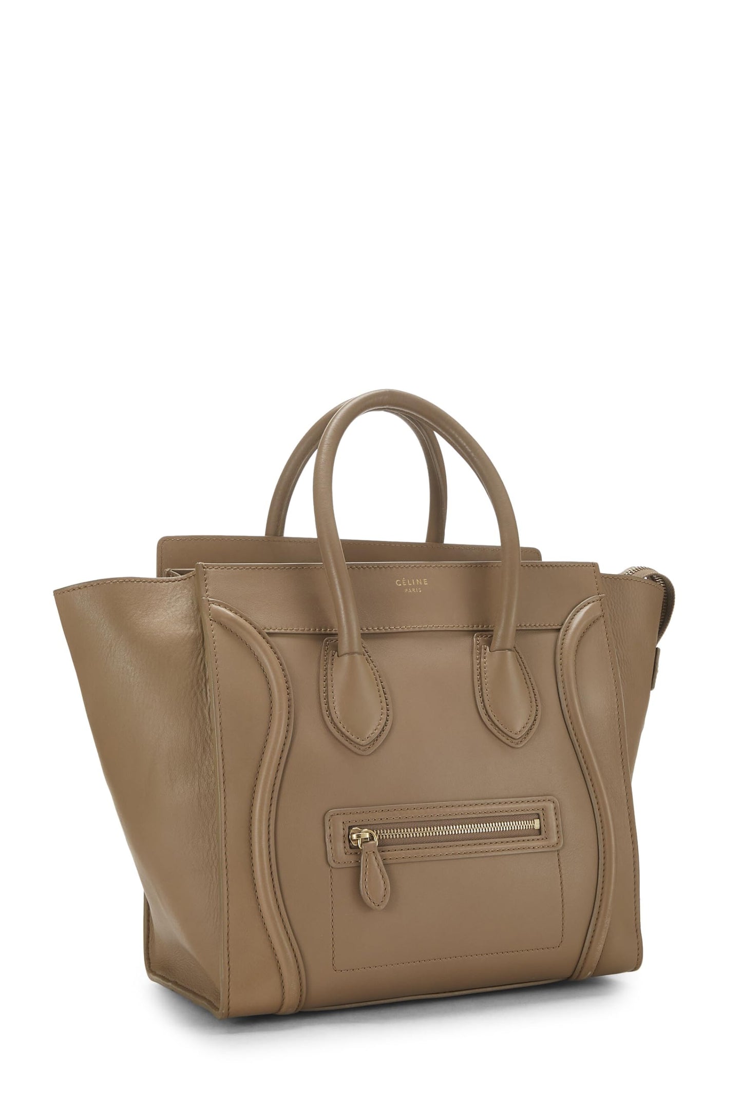 Céline, Pre-Loved Beige Calfskin Luggage Mini, Beige