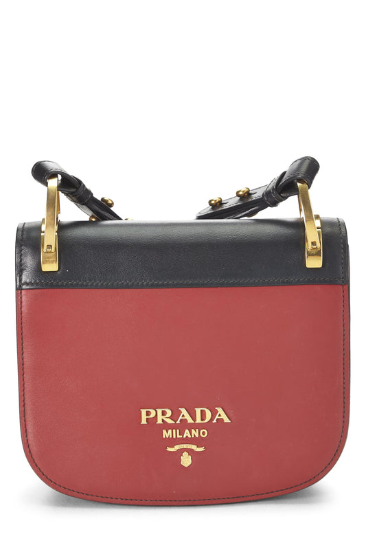 Prada, sac à bandoulière Pionniere en cuir de veau rouge d'occasion, rouge