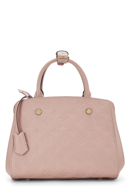 Louis Vuitton, Pre-Loved Pink Monogram Empreinte Montaigne BB, Pink