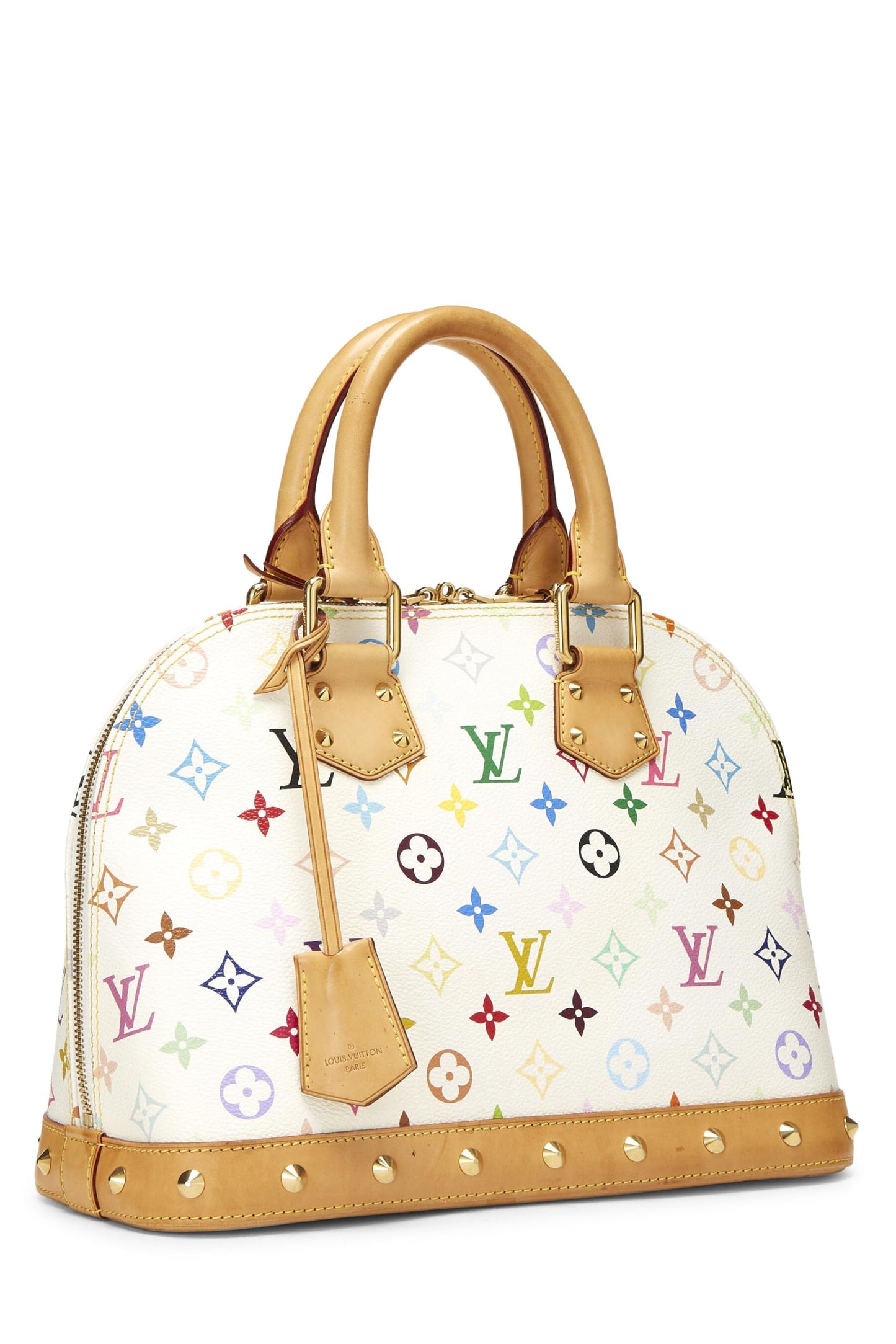 Louis Vuitton, Takashi Murakami x Louis Vuitton Alma PM Blanc Monogram Multicolore d'occasion, Blanc