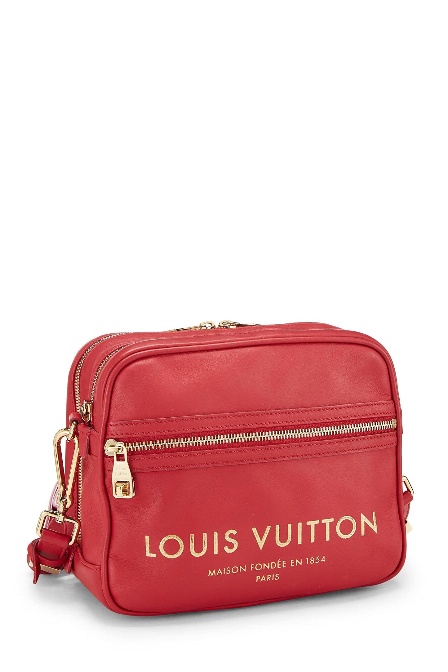 Louis Vuitton, Pre-Loved Red Leather Paname Takeoff, Red