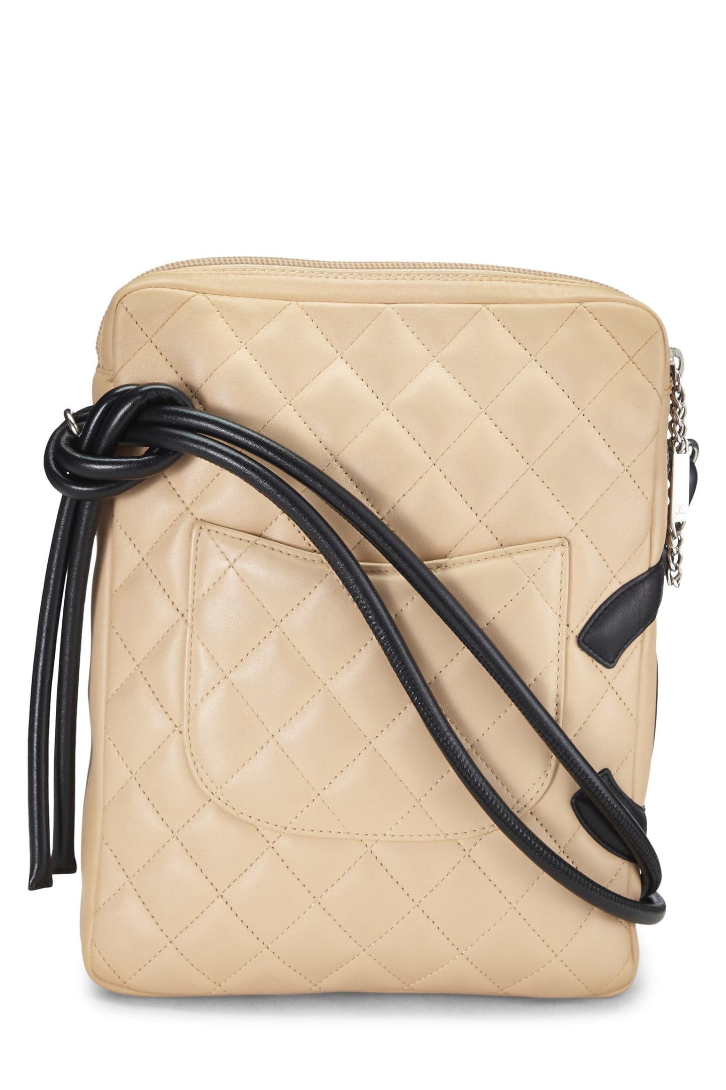 Chanel, Bolso de hombro Cambon Ligne de piel de becerro acolchado beige Pre-Loved grande, Beige