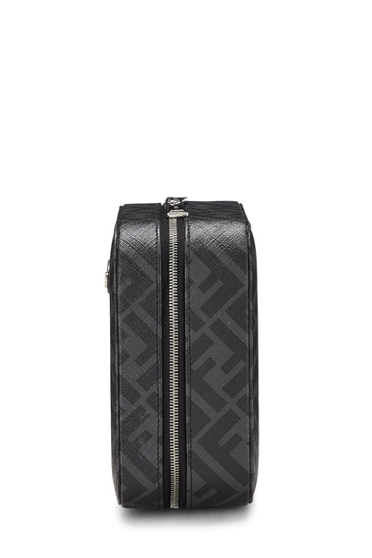 Fendi, Pre-Loved Grey Zucca Jewelry Case, Black