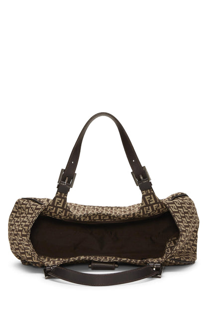 Fendi, sac fourre-tout en toile marron Zucchino d'occasion, marron