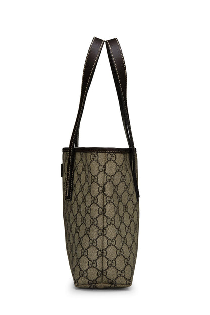 Gucci, sac fourre-tout en toile GG Supreme d'origine d'occasion, marron