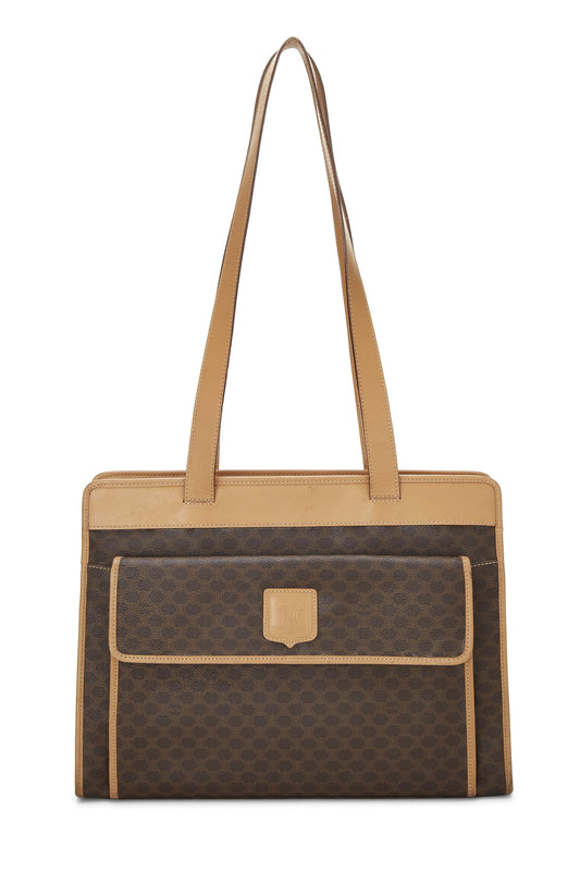 Céline, Pre-Loved Brown Macadam Coated Canvas Tote, Brown