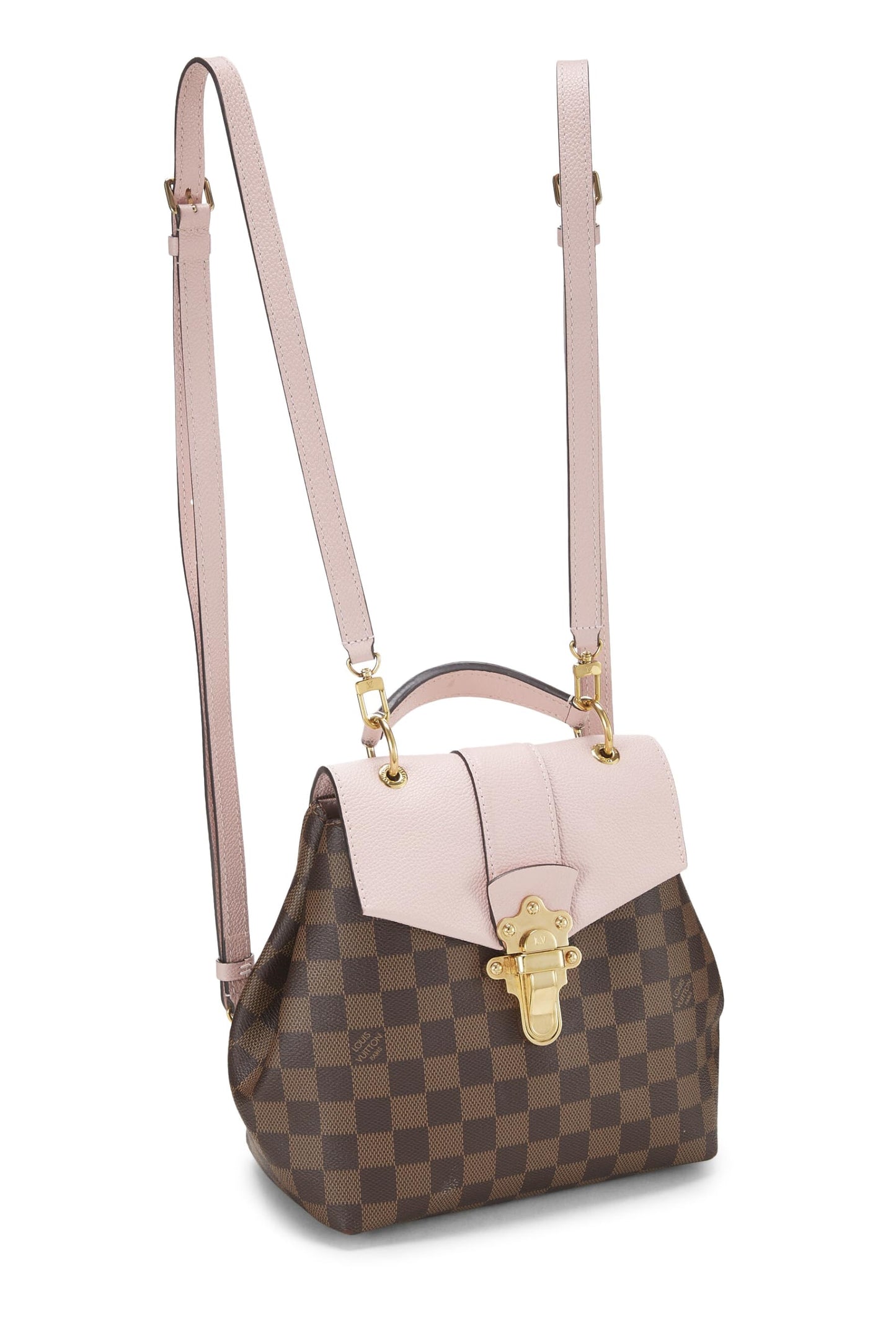 Louis Vuitton, Mochila Damier Ebene Clapton rosa pre-Loved, Rosa