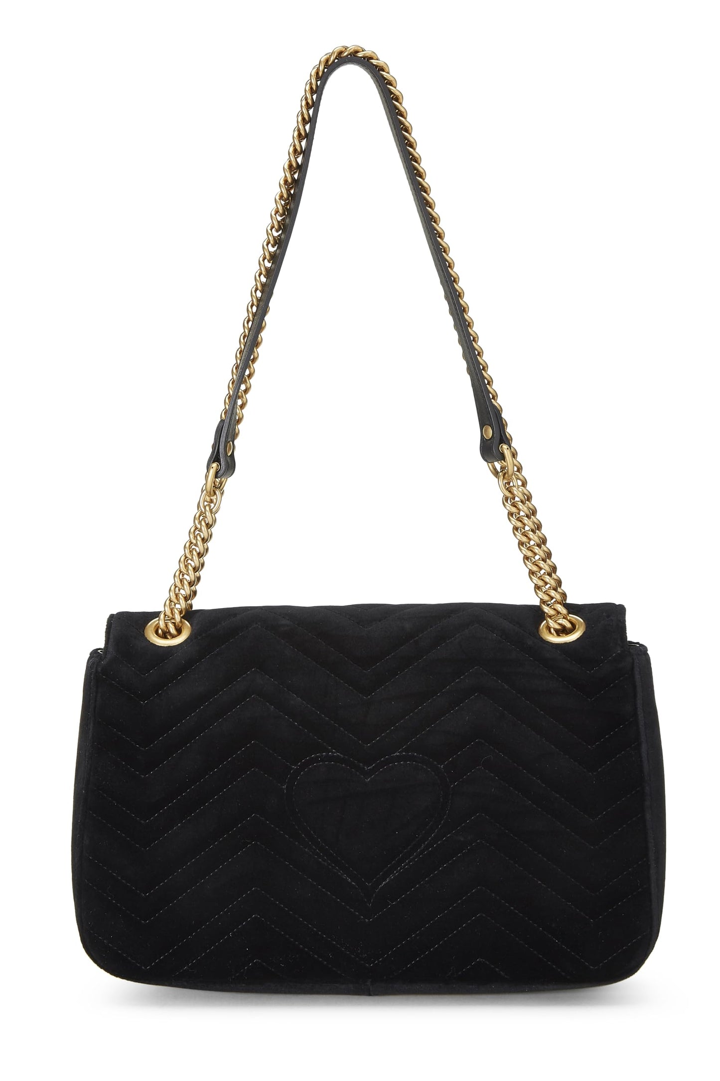 Gucci, Bolso de hombro 'Loved' Marmont de terciopelo negro Pre-Loved, Negro