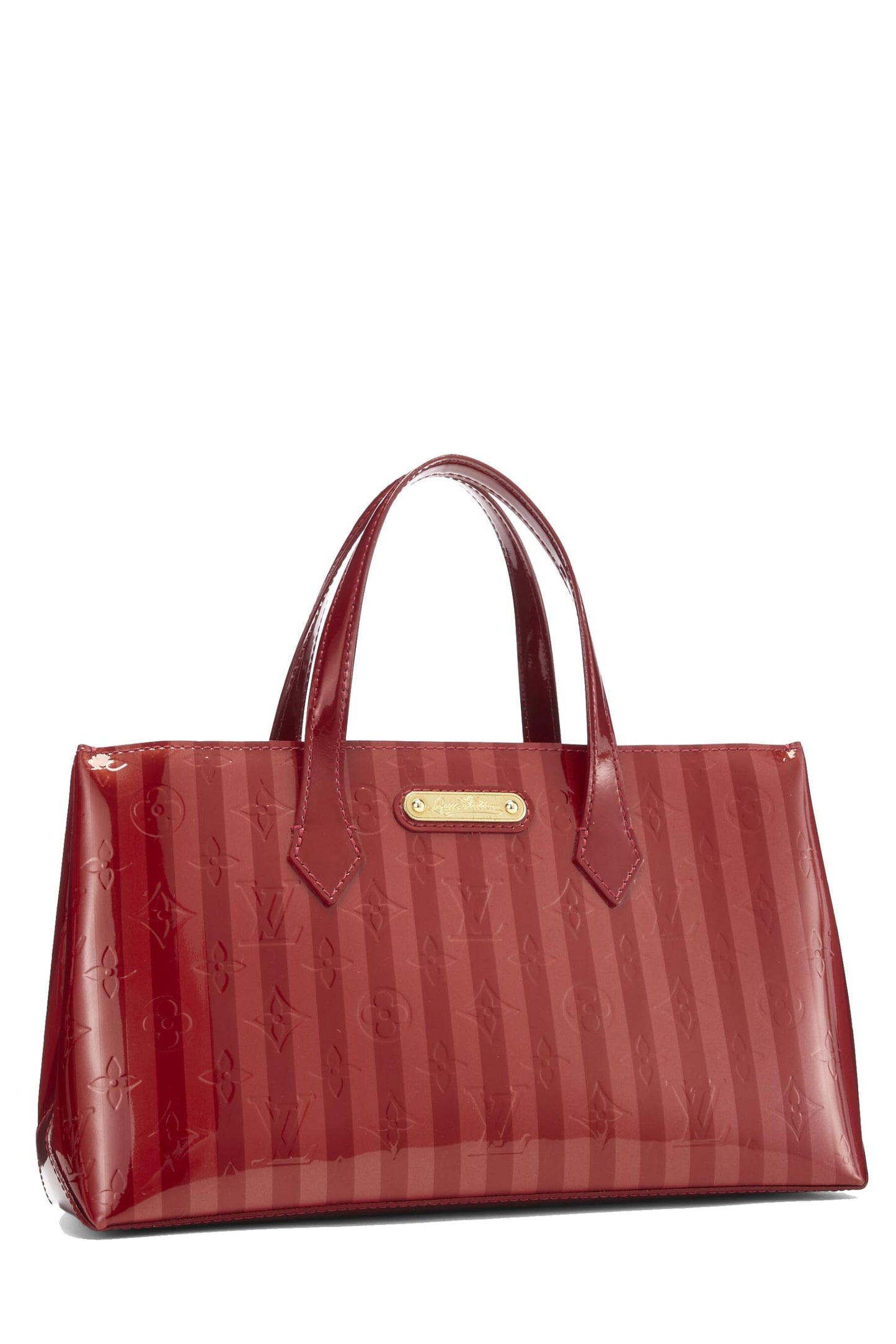 Louis Vuitton, Vernis Rayures Monogram Rouge d'occasion Wilshire PM, Rouge