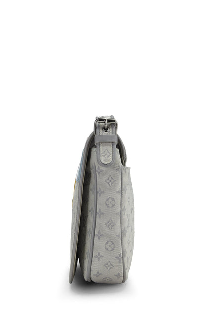 Louis Vuitton, Conte De Fees Musette Patchwork en toile Monogram grise d'occasion, bleu