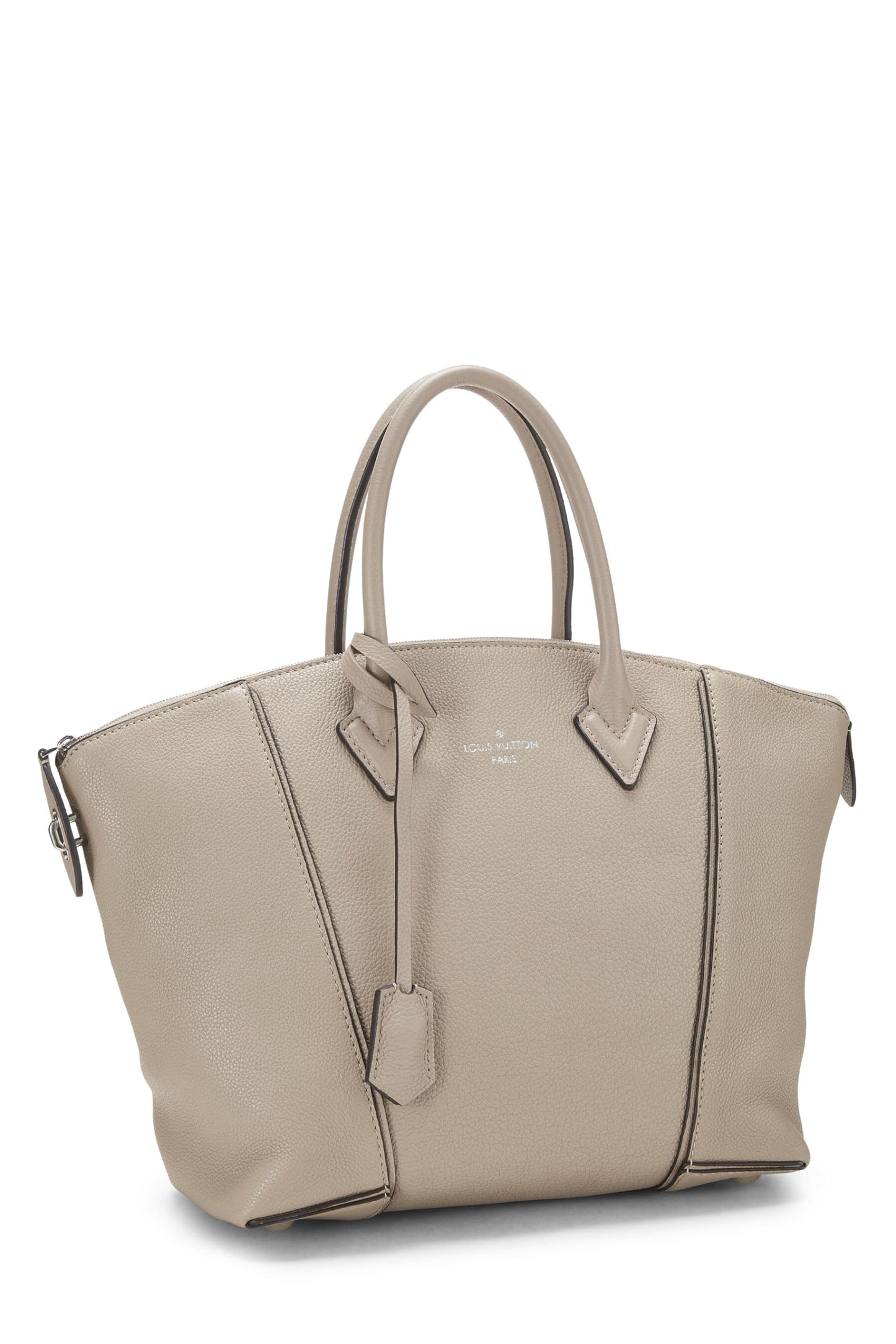 Louis Vuitton, Lockit MM en cuir souple taurillon gris d'occasion, gris