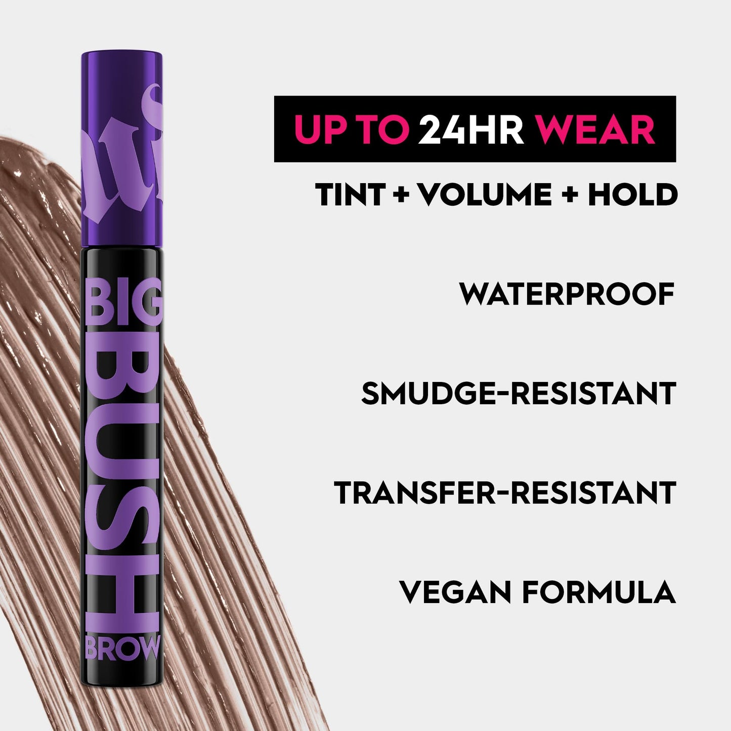 Urban Decay Paquete de lápiz de cejas marrón cálido y gel voluminizador para cejas tintado – Lápiz de cejas 2 en 1 Microblading para cejas + lápiz impermeable, gel para cejas Big Bush resistente al agua 24 horas (Brunette Betty)