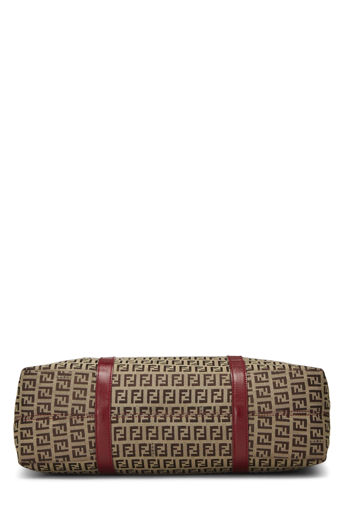 Fendi, sac fourre-tout en toile Zucchino rouge d'occasion, rouge