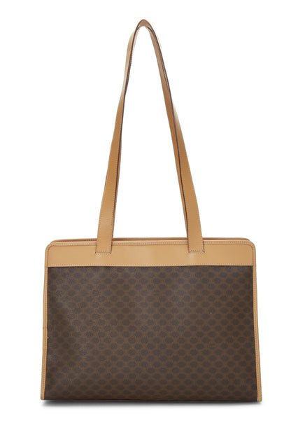 Céline, Pre-Loved Brown Macadam Coated Canvas Tote, Brown