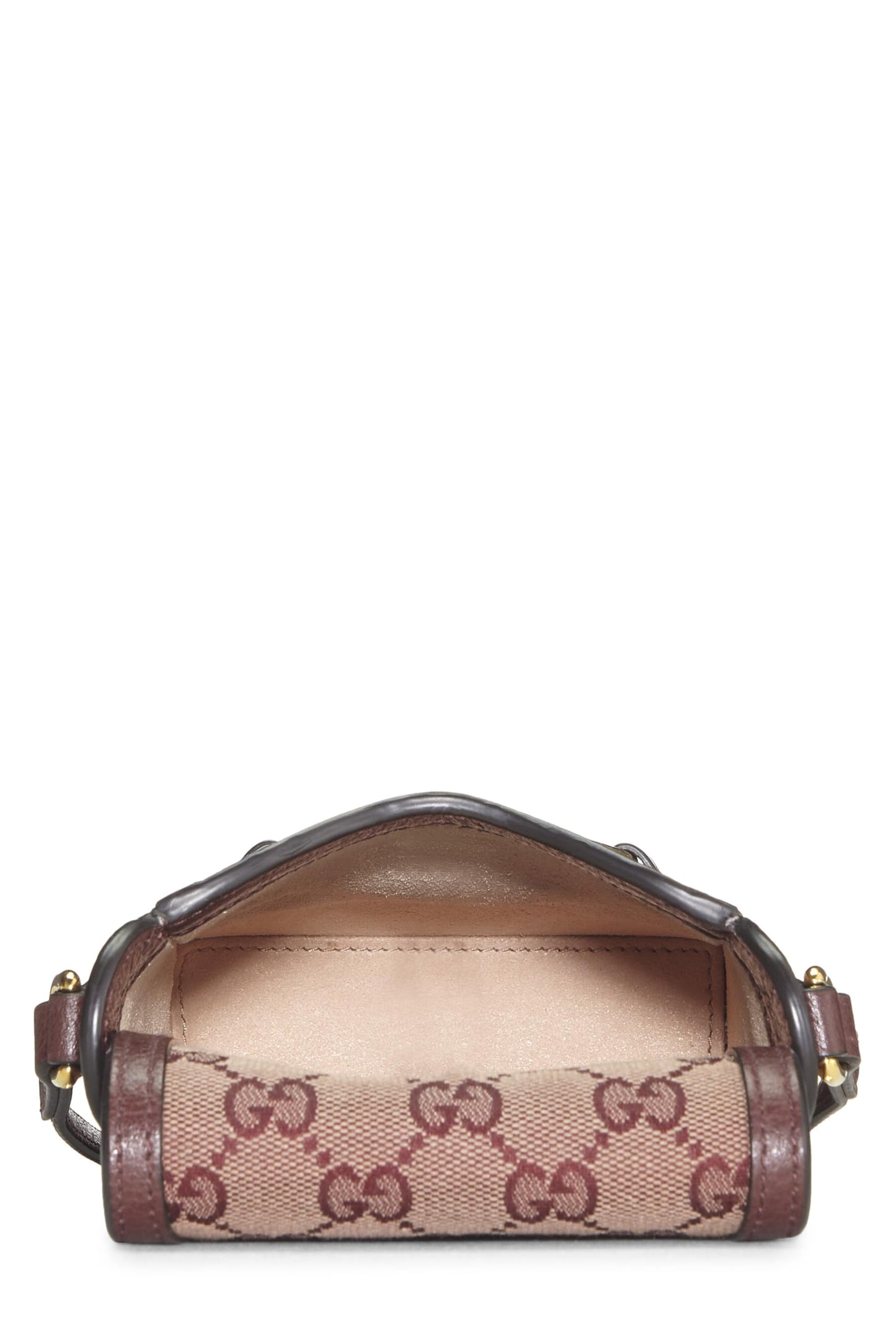 Gucci, Bandolera Horsebit de lona GG original en color burdeos Pre-Loved, Burdeos