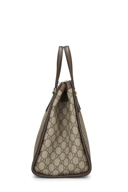 Gucci, Pre-Loved Original GG Supreme Canvas Ophidia Tote Medium, Brown