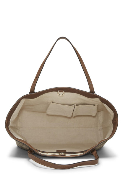 Gucci, sac fourre-tout original en toile GG Supreme d'occasion, marron