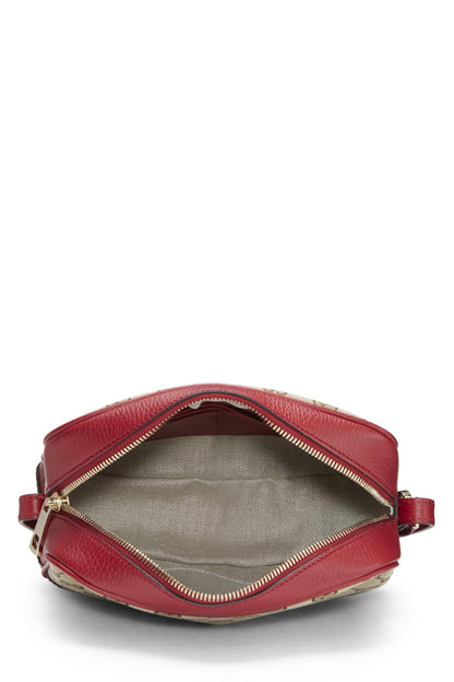 Gucci, sac à bandoulière Bree en toile GG rouge d'occasion, rouge