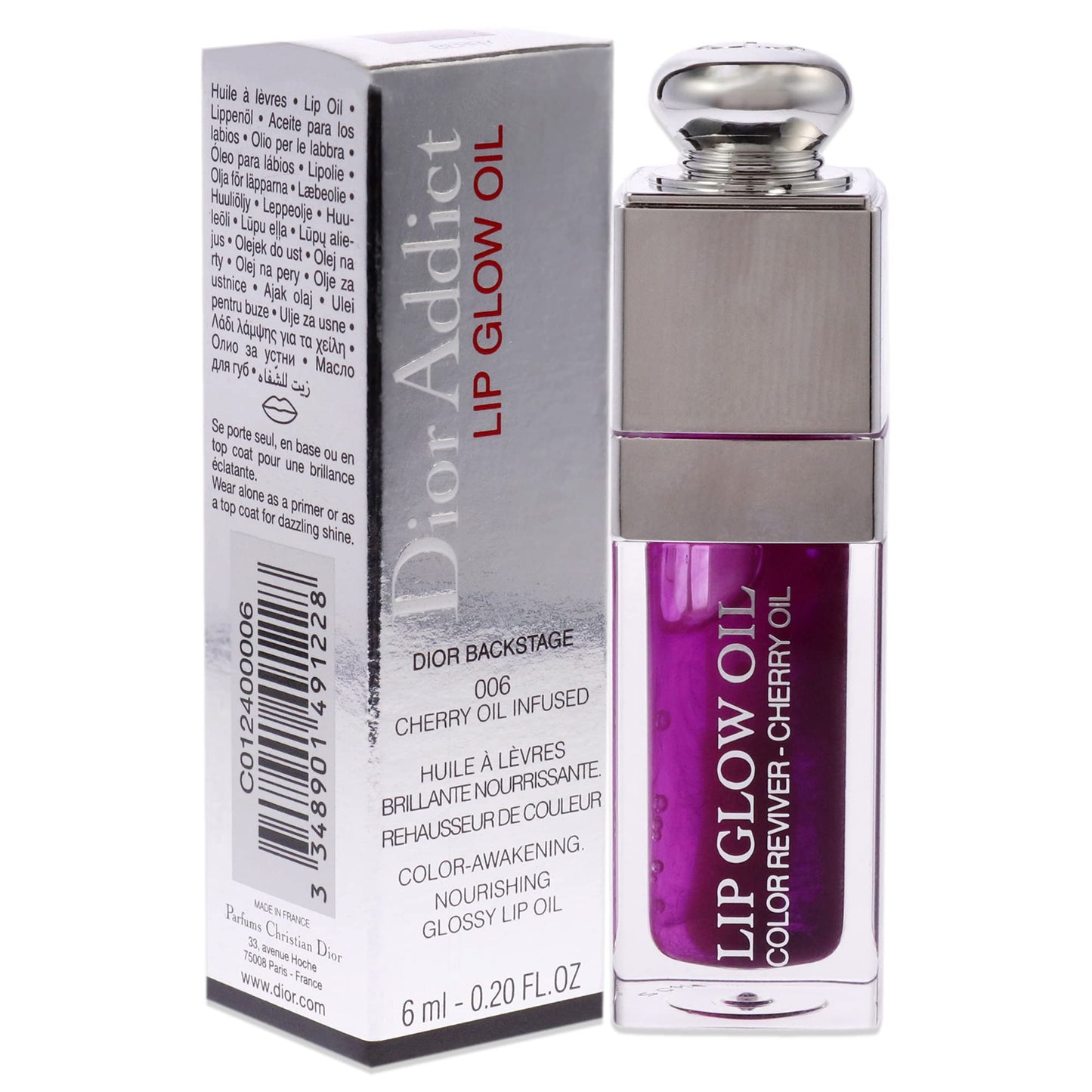 Christian Dior Dior Addict Lip Glow Oil - 006 Berry Women Lip Oil 0.2 oz