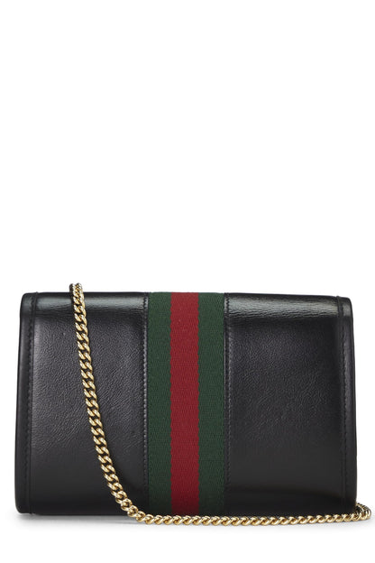 Gucci, Mini sac à bandoulière en cuir noir Rajah d'occasion, noir