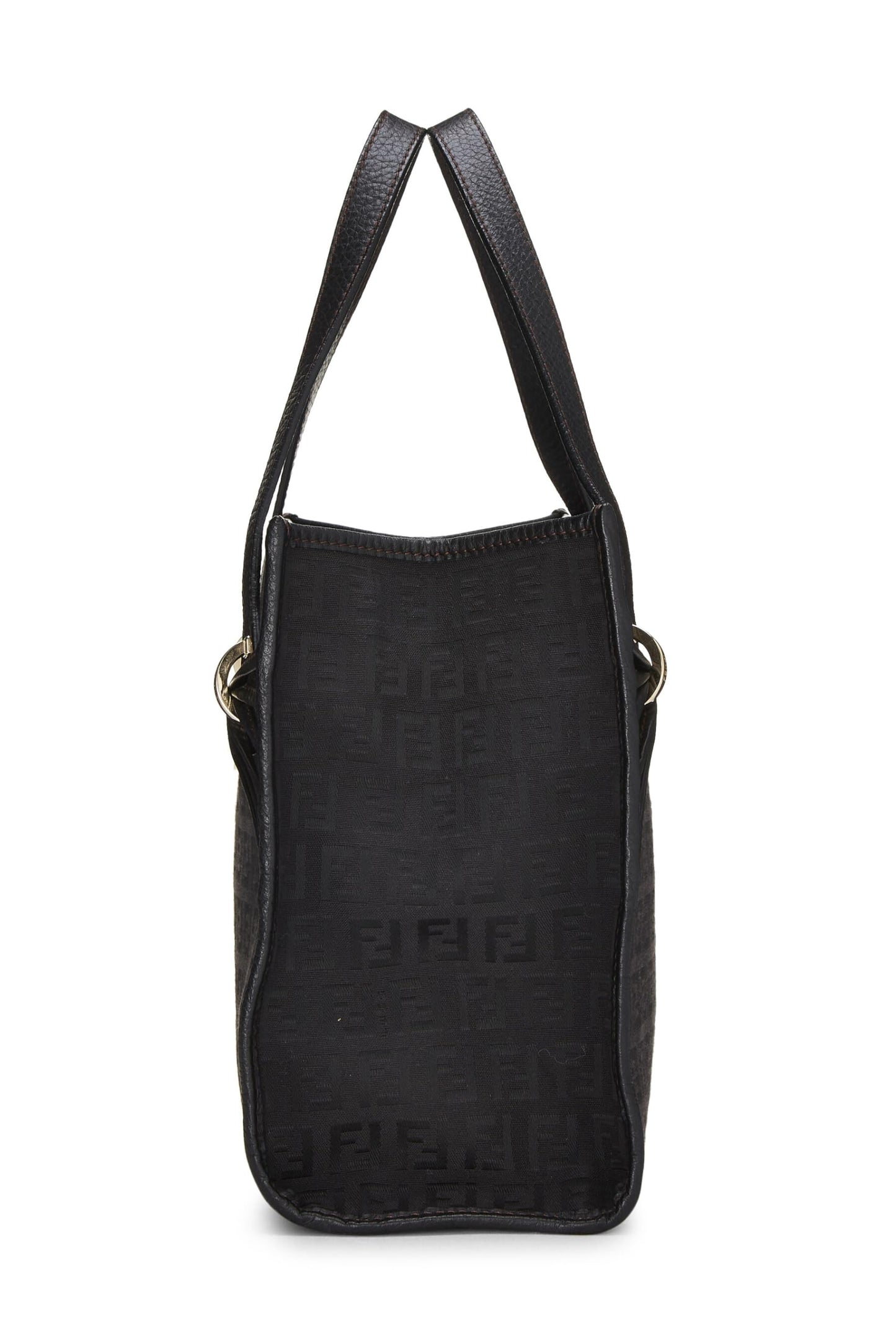 Fendi, sac fourre-tout en toile Zucchino noir d'occasion, petit modèle, noir