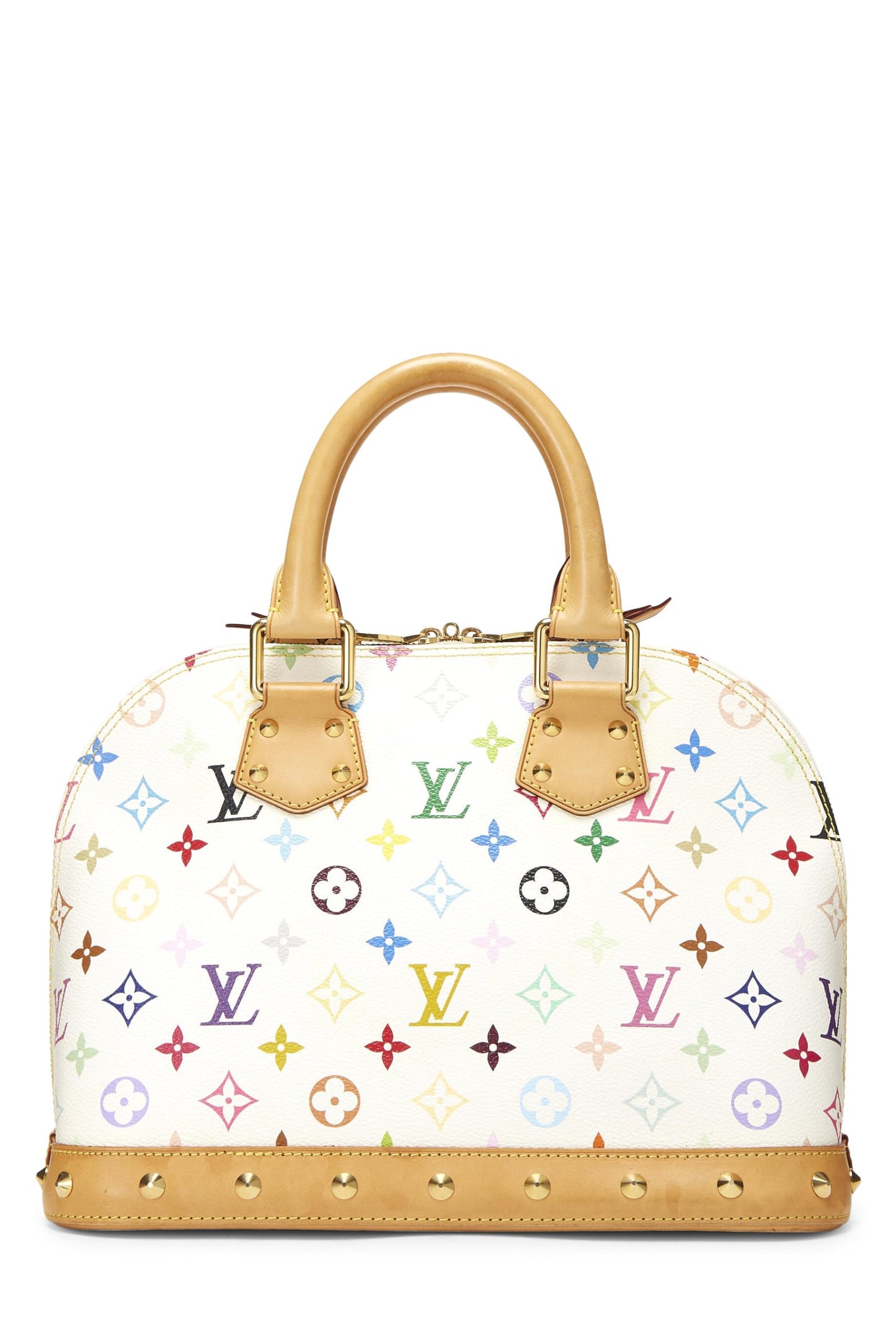 Louis Vuitton, Pre-Loved Takashi Murakami x Louis Vuitton Monograma blanco Multicolore Alma PM, Blanco