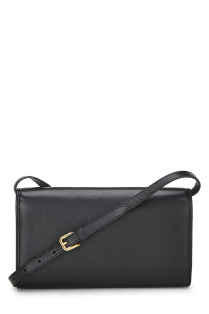 Gucci, Pre-Loved Black Leather Matisse Convertible Clutch, Black