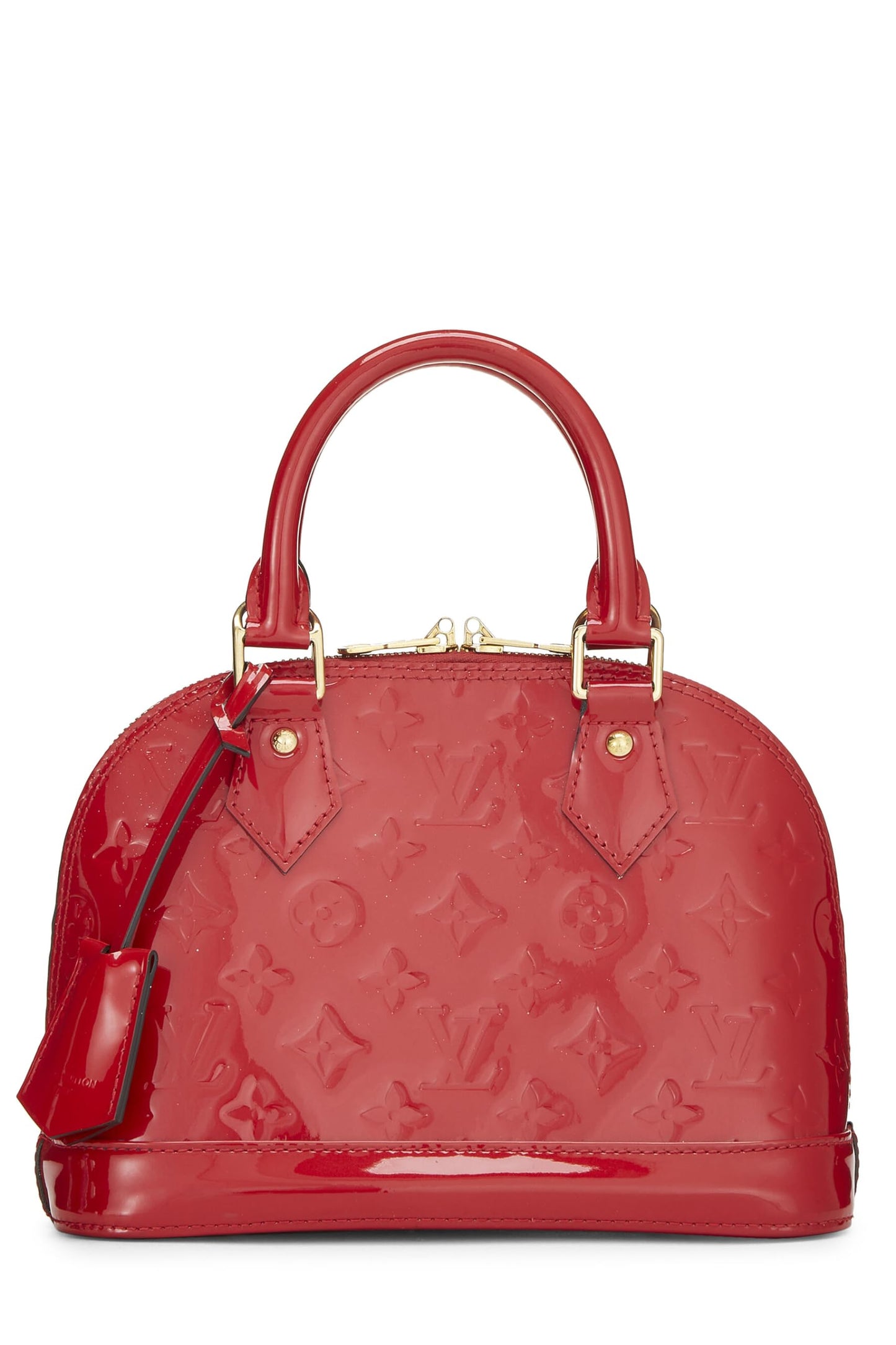 Louis Vuitton, Vernis Alma BB Cerise Monogram d'occasion, Rouge