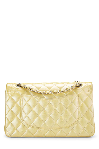 Chanel, Pre-Loved Iridescent Yellow Caviar Classic Double Flap Medium, Yellow