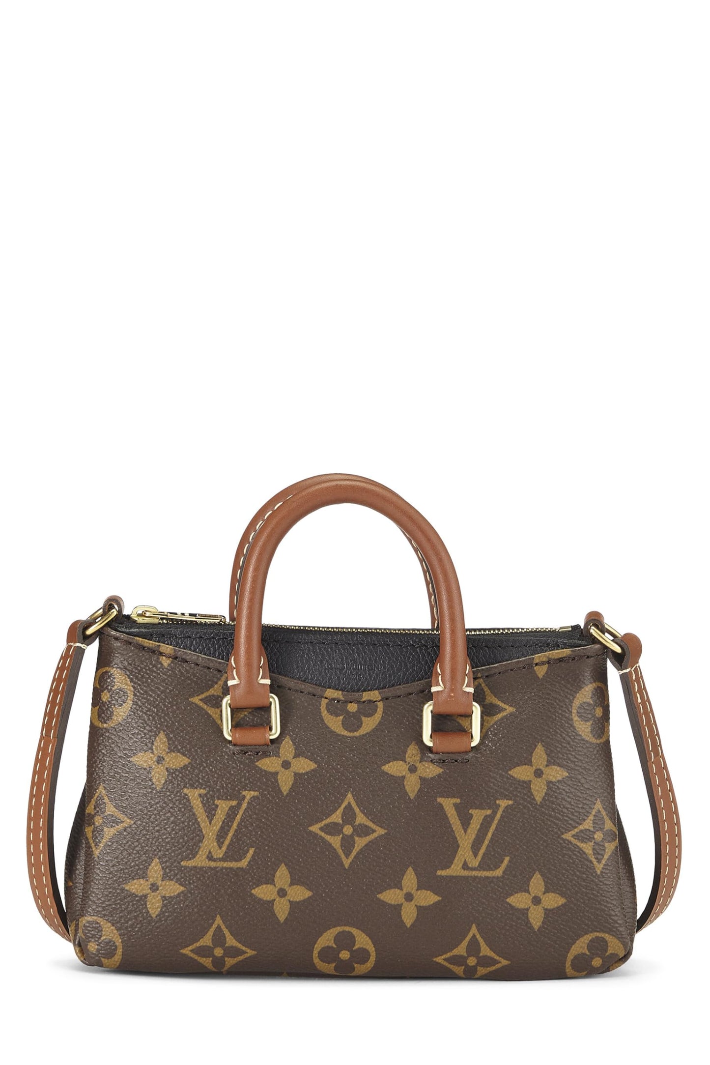 Louis Vuitton, Pre-Loved Black Monogram Canvas Pallas Nano, Black