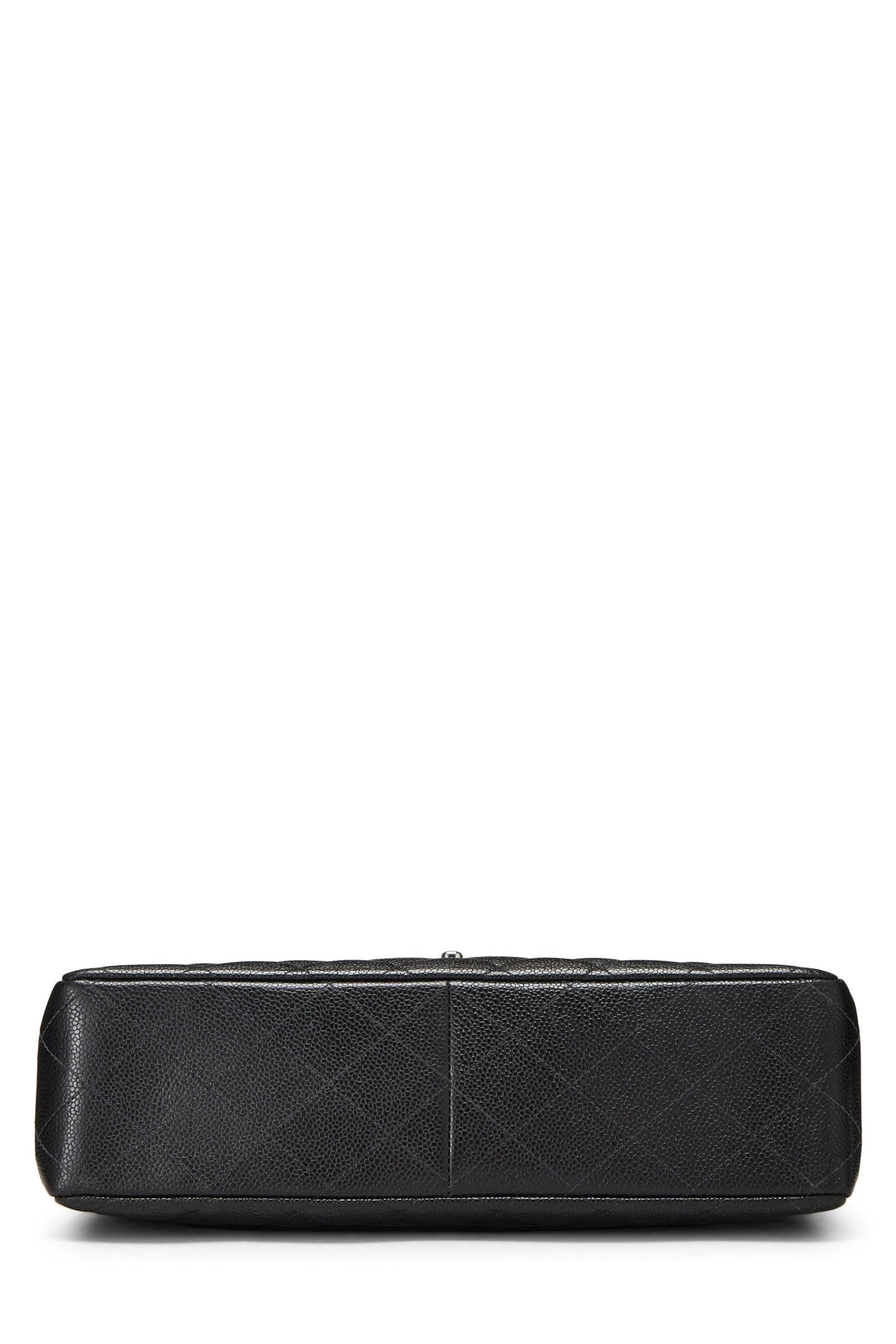 Chanel, Pre-Loved Black Quilted Caviar Half Flap Jumbo, Black