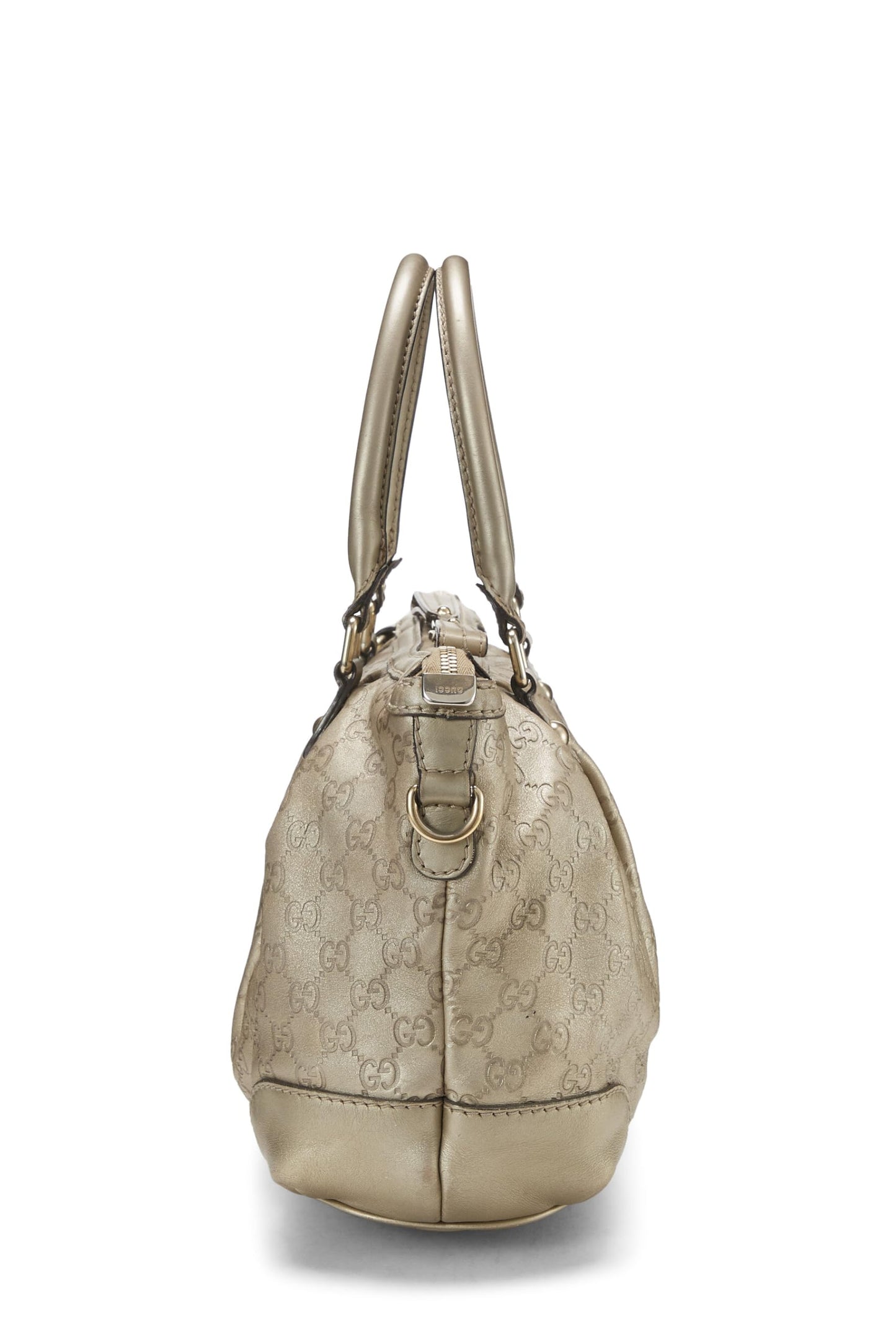 Gucci, sac hobo zippé Guccissima Sukey Large doré d'occasion, doré