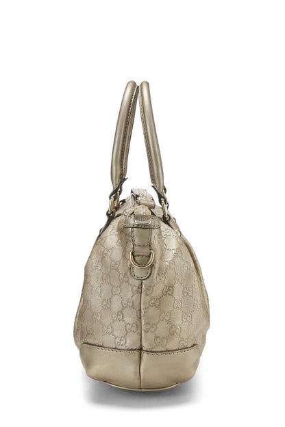 Gucci, Pre-Loved Gold Guccissima Sukey Zip Hobo Large, Gold