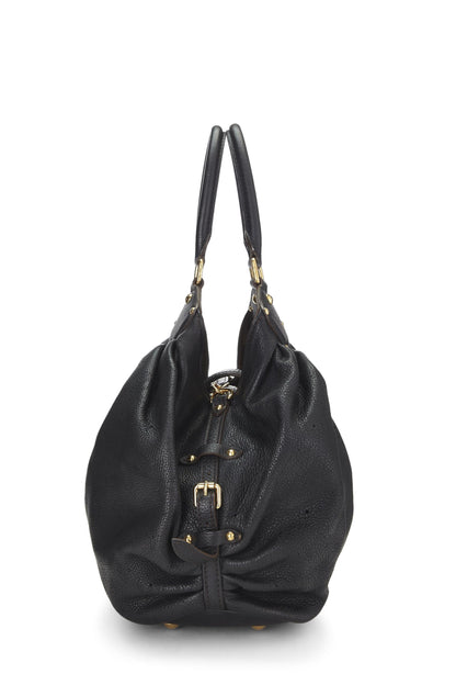 Louis Vuitton, Pre-Loved Black Monogram Mahina Large, Black