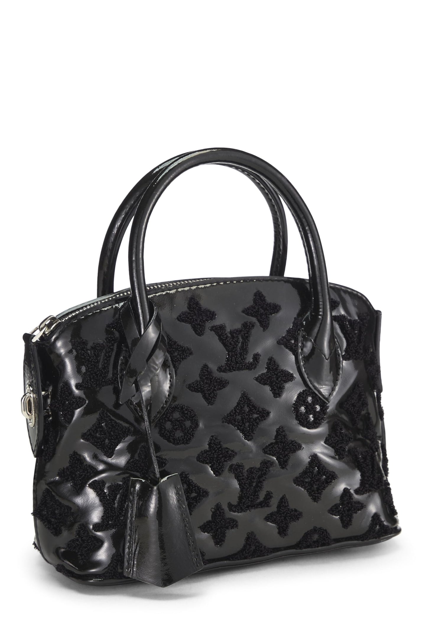 Louis Vuitton, Fascinación Lockit BB de charol con monograma negro Pre-Loved, Negro