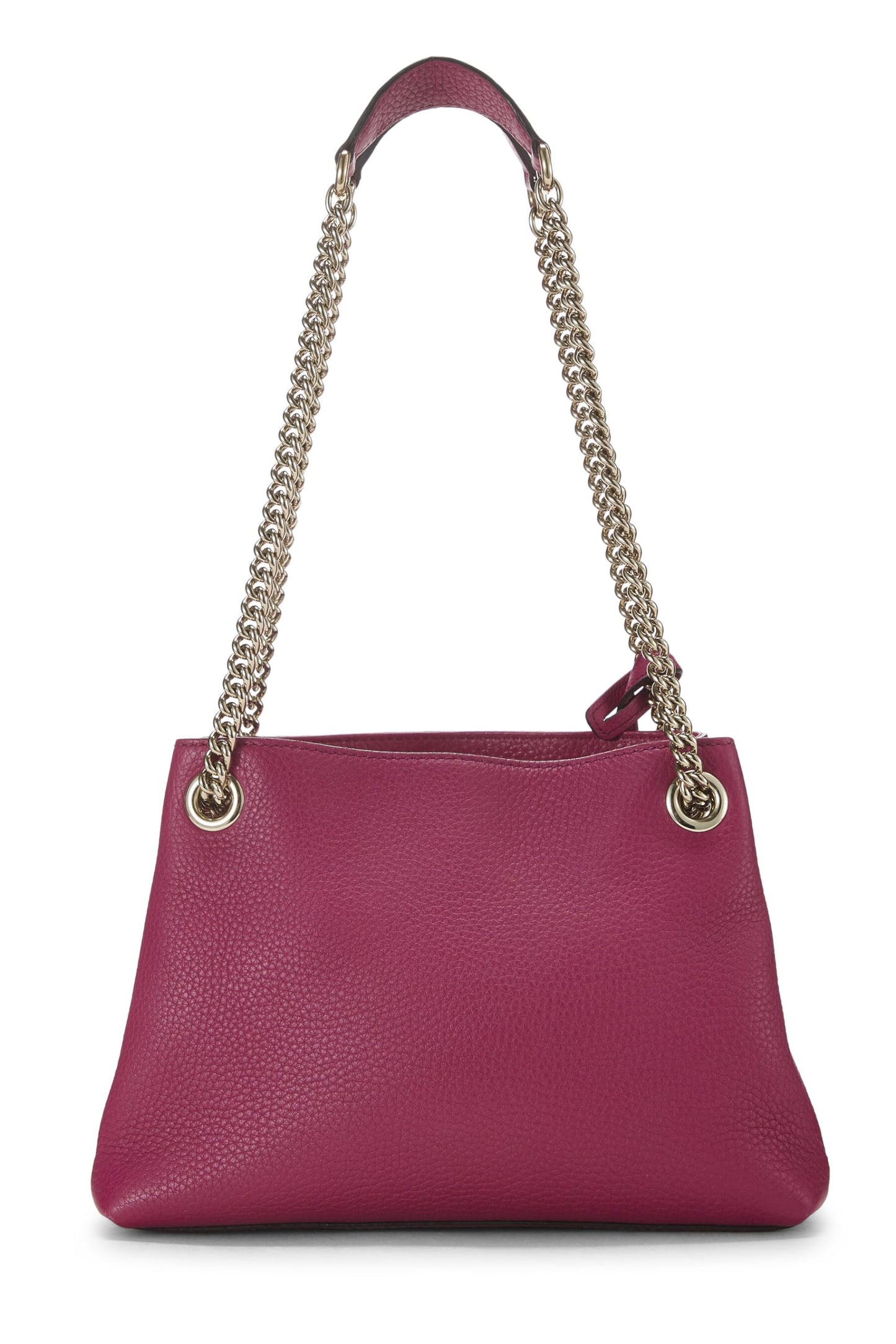 Gucci, Pre-Loved Pink Leather Soho Chain Tote Small, Pink