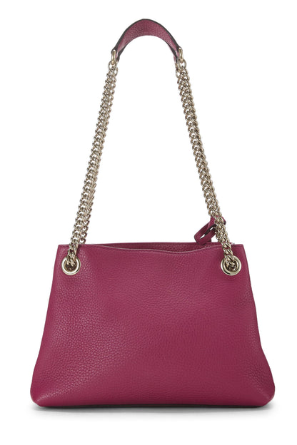 Gucci, Bolso tote pequeño Soho de cuero rosa con cadena Pre-Loved, Rosa