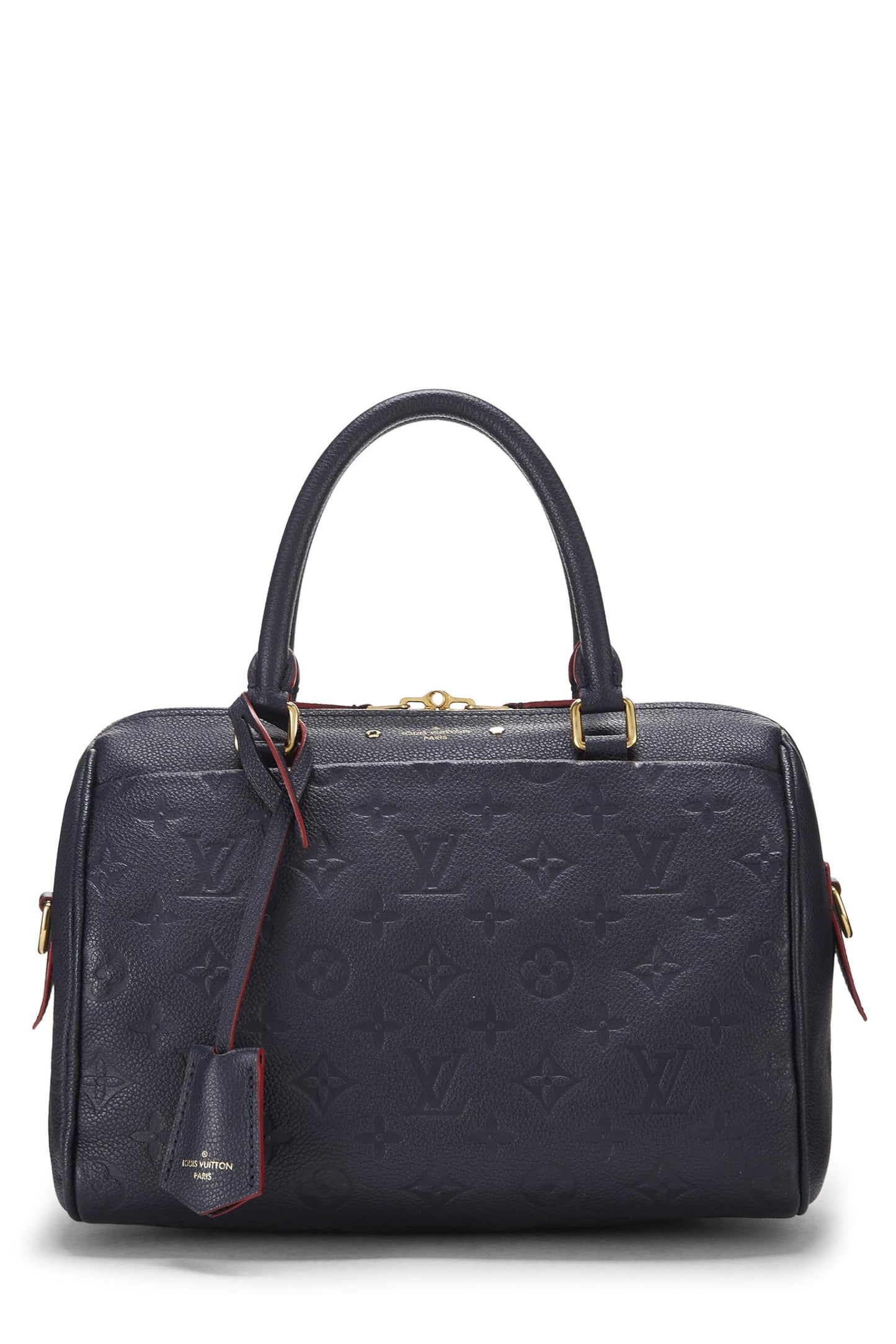 Louis Vuitton, sac à bandoulière Speedy 25 bleu marine Monogram Empreinte d'occasion, bleu marine