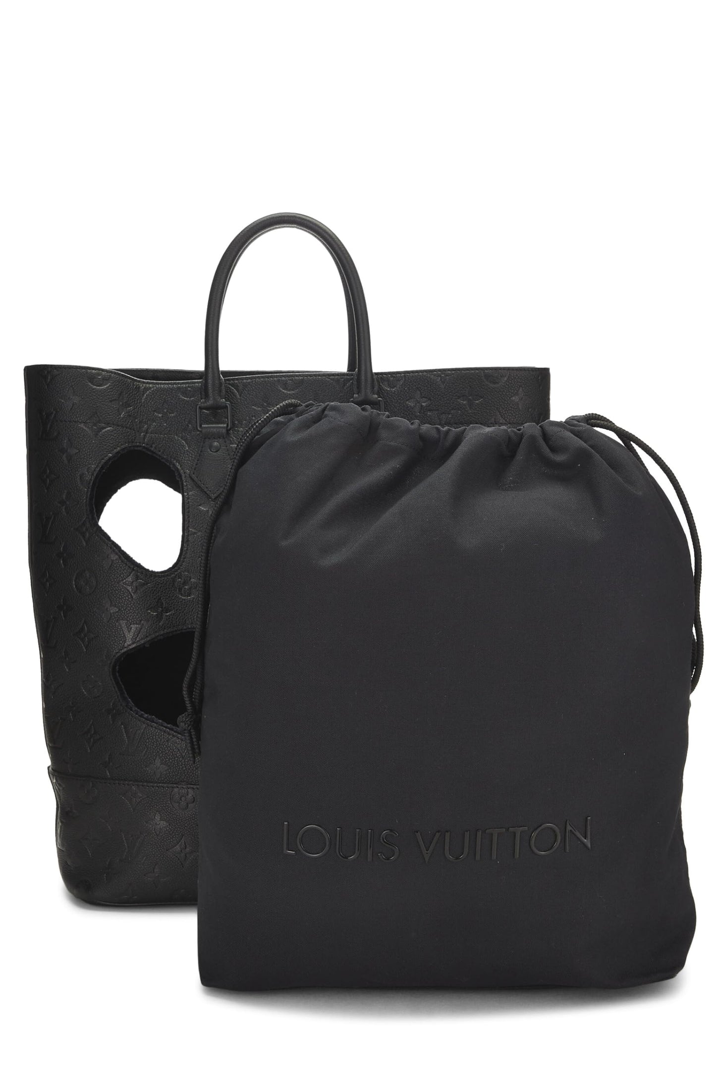 Louis Vuitton, Pre-Loved COMME DES GARÇONS x Louis Vuitton Black Monogram Empreinte Bag with Holes, Black