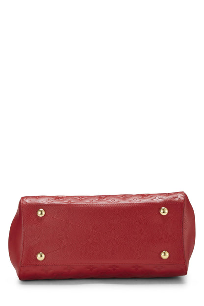 Louis Vuitton, Monogramme rouge pré-aimé Empreinte Montaigne MM, Rouge