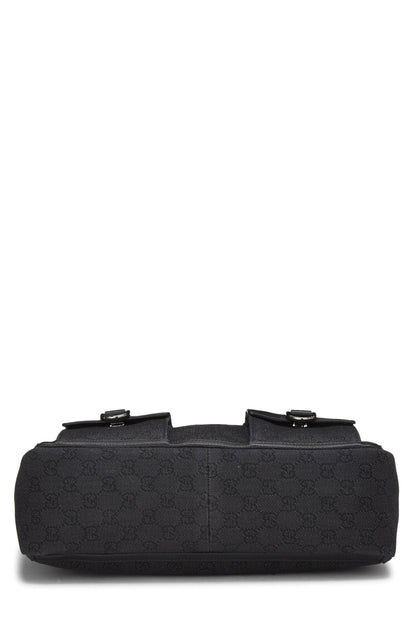 Gucci, Pre-Loved Black GG Nylon Abbey Pocket Tote, Black