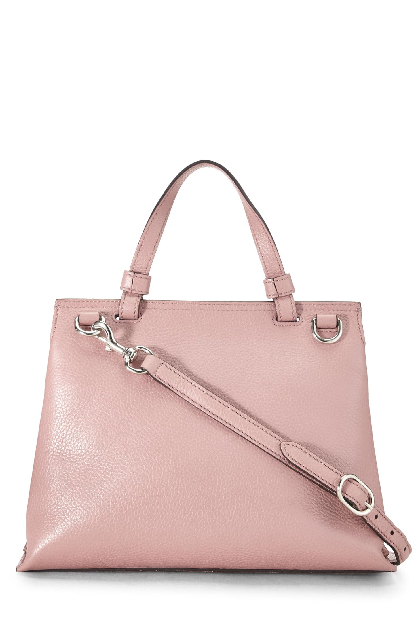 Gucci, sac à main quotidien en cuir rose Bamboo, petit modèle, d'occasion