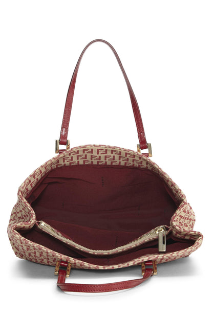 Fendi, Pre-Loved Red Zucchino Tote Small, Red