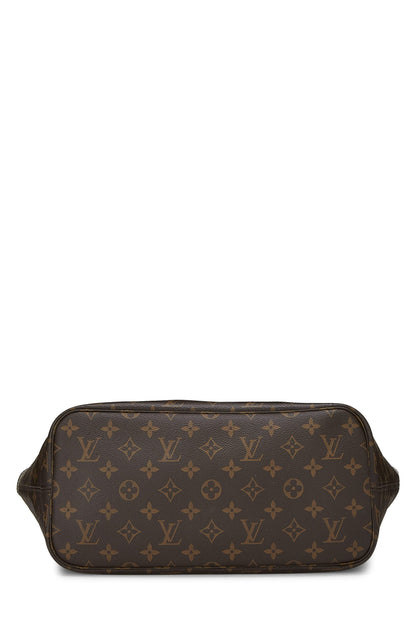 Louis Vuitton, sac à main Neverfull MM World Tour en toile Monogram d'occasion, marron