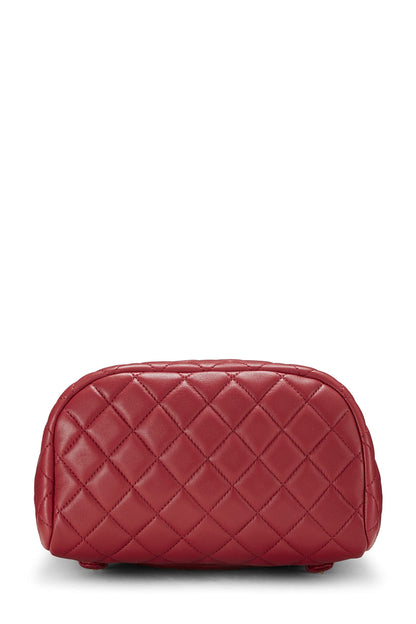 Chanel, sac à dos Urban Spirit en cuir d'agneau matelassé rouge d'occasion, petit, rouge