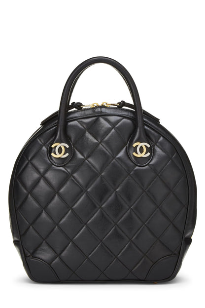 Chanel, Pre-Loved Black Quilted Lambskin Paris Limited Bowler Small, Black