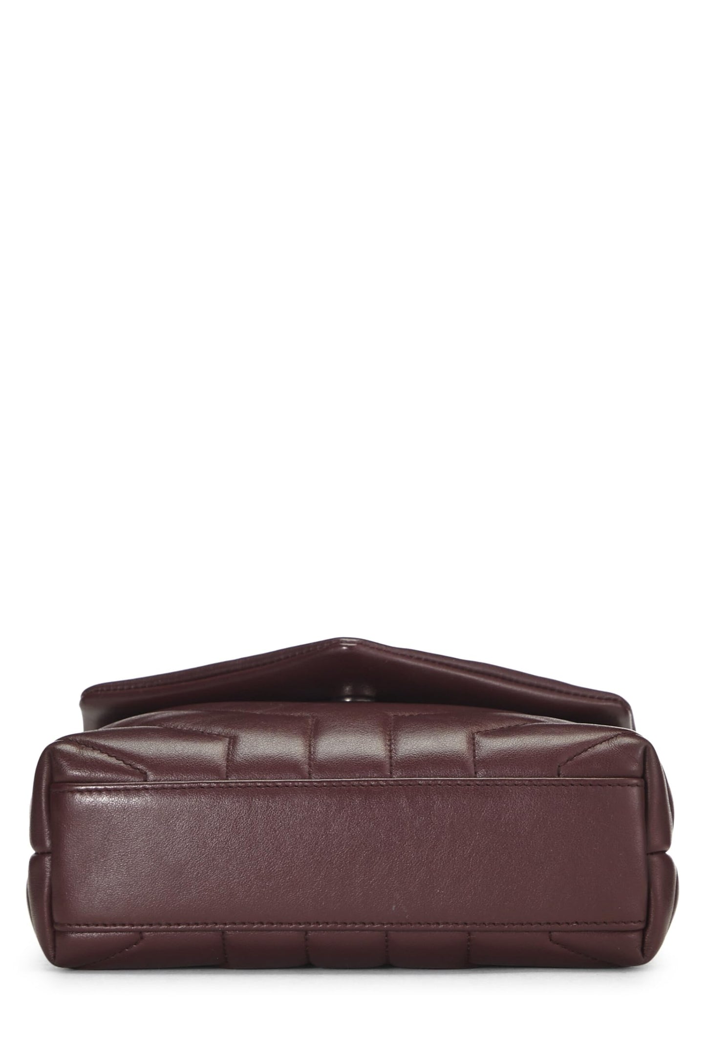 Yves Saint Laurent, Loulou Toy Monogram en cuir de veau bordeaux d'occasion, bordeaux