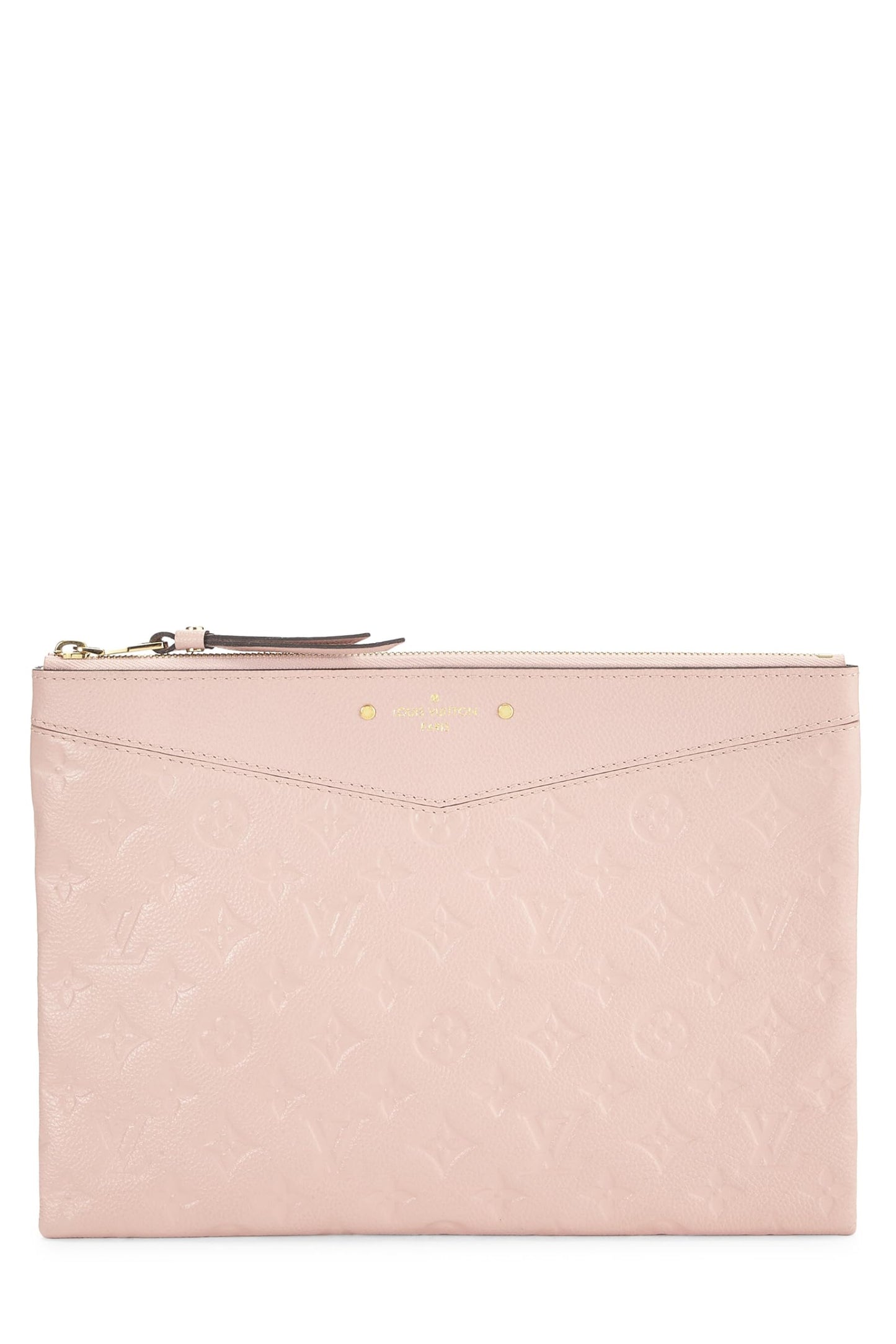 Louis Vuitton, Pre-Loved Rose Poudre Monogram Empreinte Daily Pouch, Pink